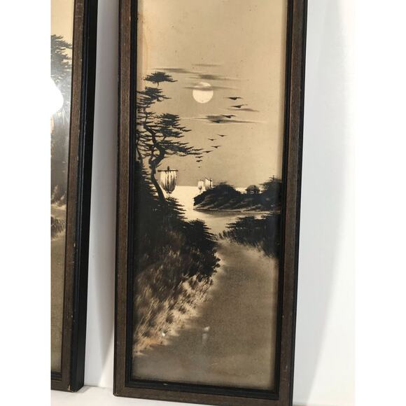 WWII Japanese Framed Print Set #7838 Denholm & McKay 1940's Set of 2 - Picture 3 of 5